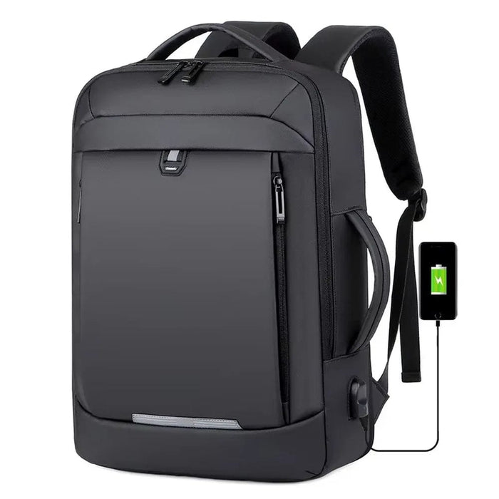 Laptop ryggsäck 17 Svart blank sac à dos france