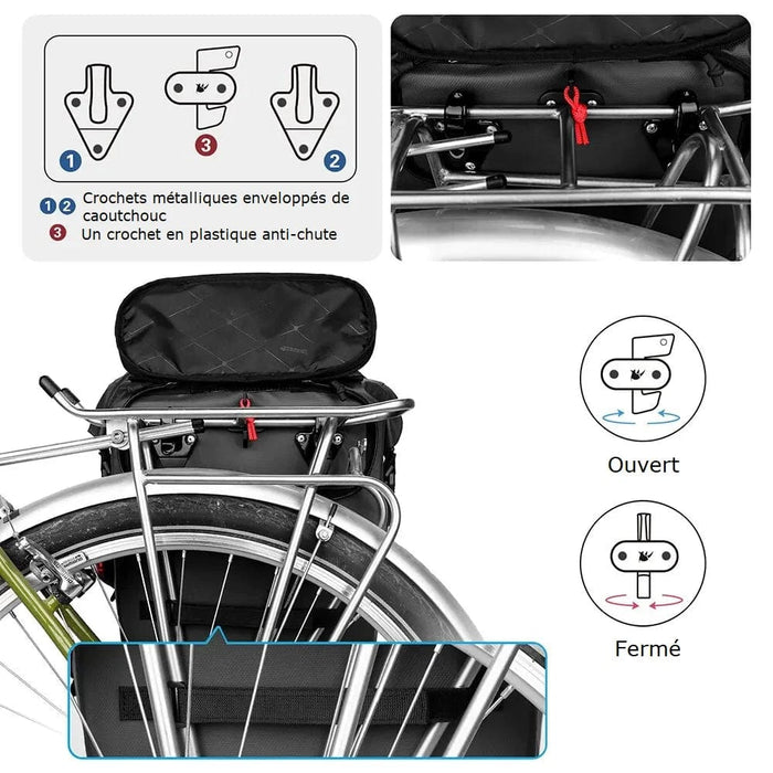 Vattentät ryggsäck cykel Svart Ryggsacken